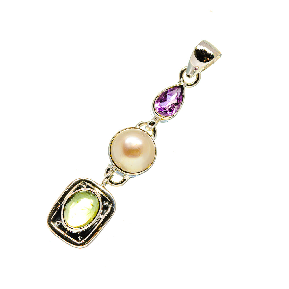 Green Tourmaline Pendants handcrafted by Ana Silver Co - PD754559