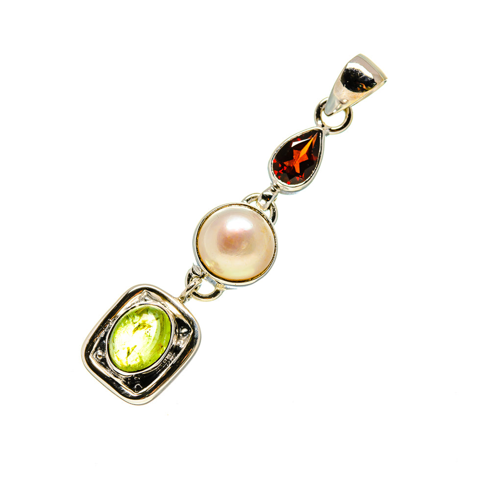 Green Tourmaline Pendants handcrafted by Ana Silver Co - PD754560