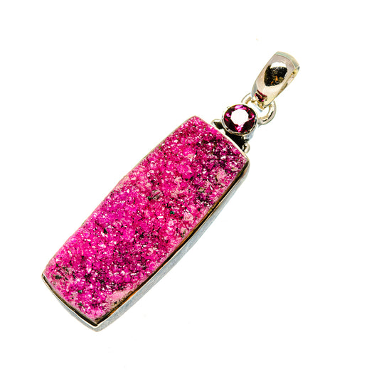 Cobalto Calcite Druzy Pendants handcrafted by Ana Silver Co - PD754588