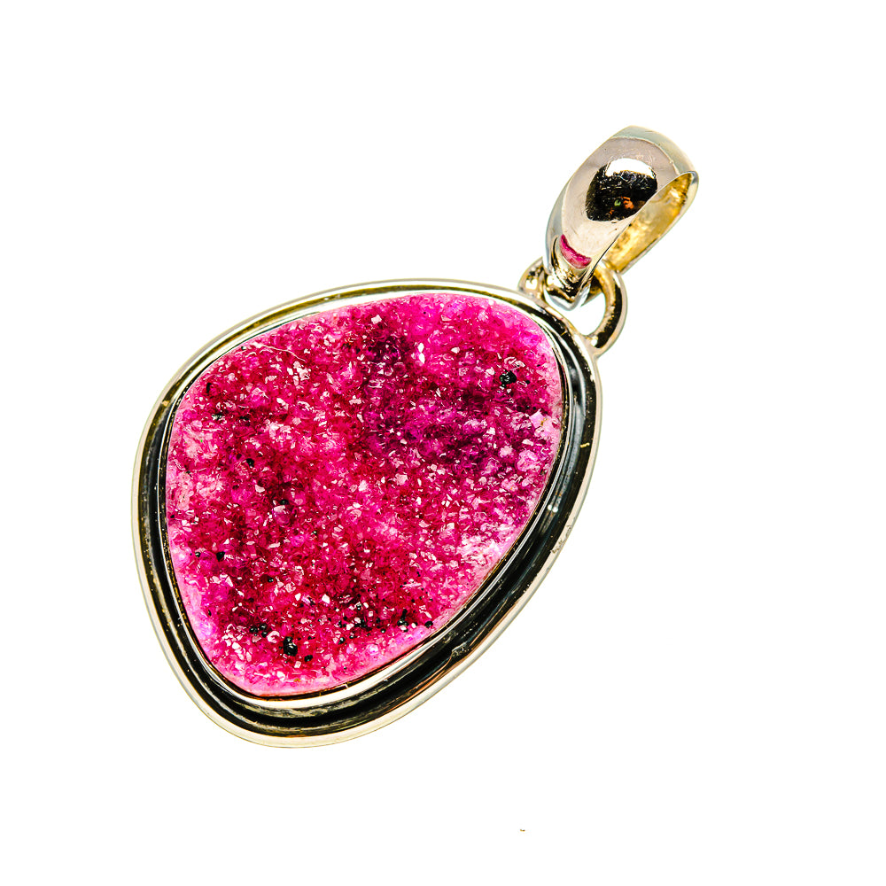 Cobalto Calcite Druzy Pendants handcrafted by Ana Silver Co - PD754609