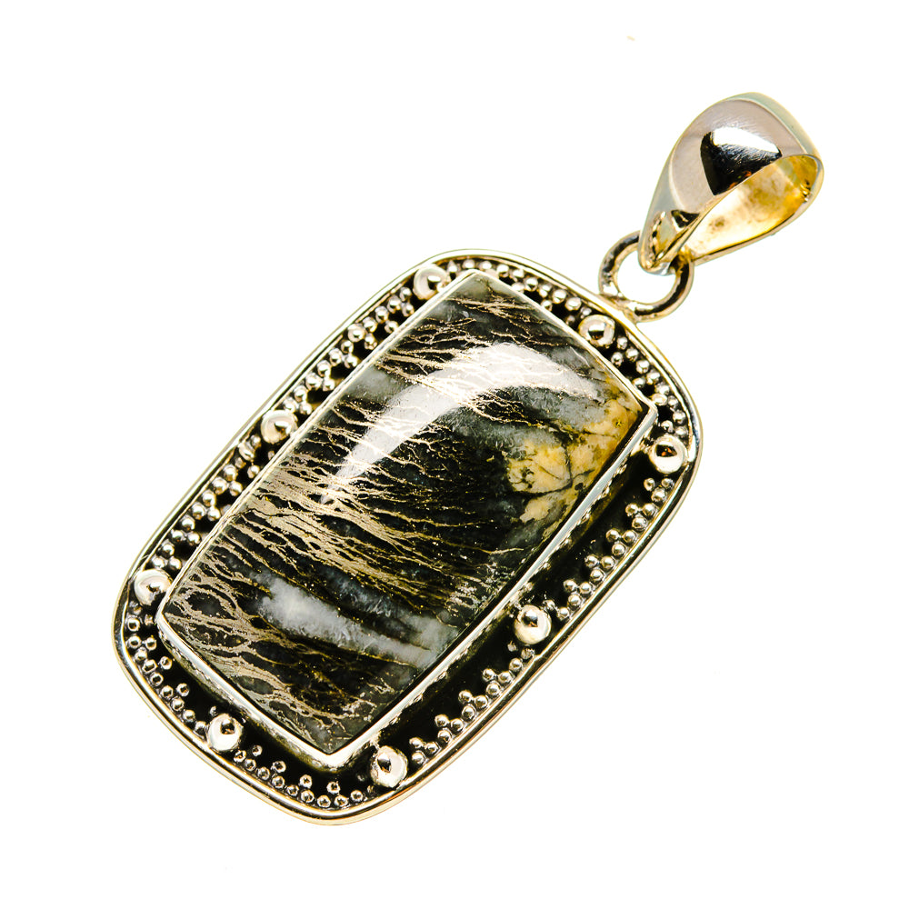 Pyrite Agate Pendants handcrafted by Ana Silver Co - PD754738