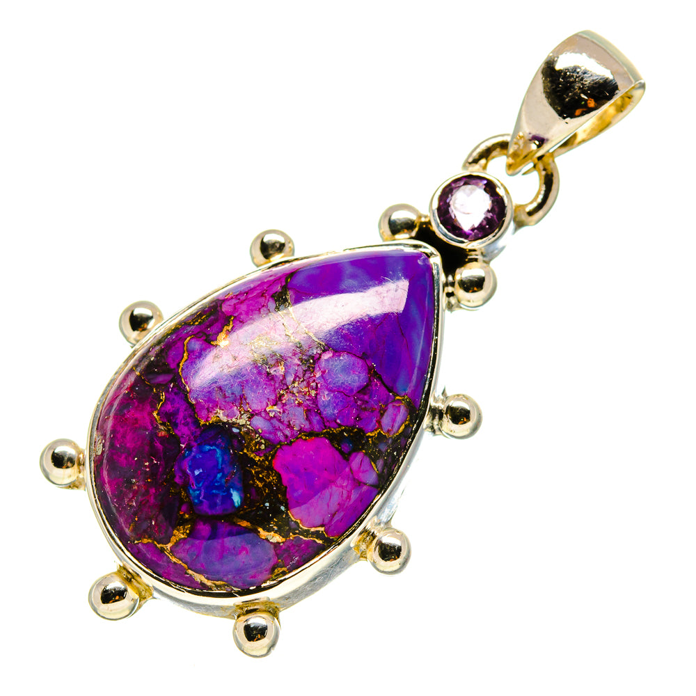 Purple Copper Composite Turquoise Pendants handcrafted by Ana Silver Co - PD754760