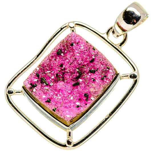 Cobalto Calcite Druzy Pendants handcrafted by Ana Silver Co - PD755086