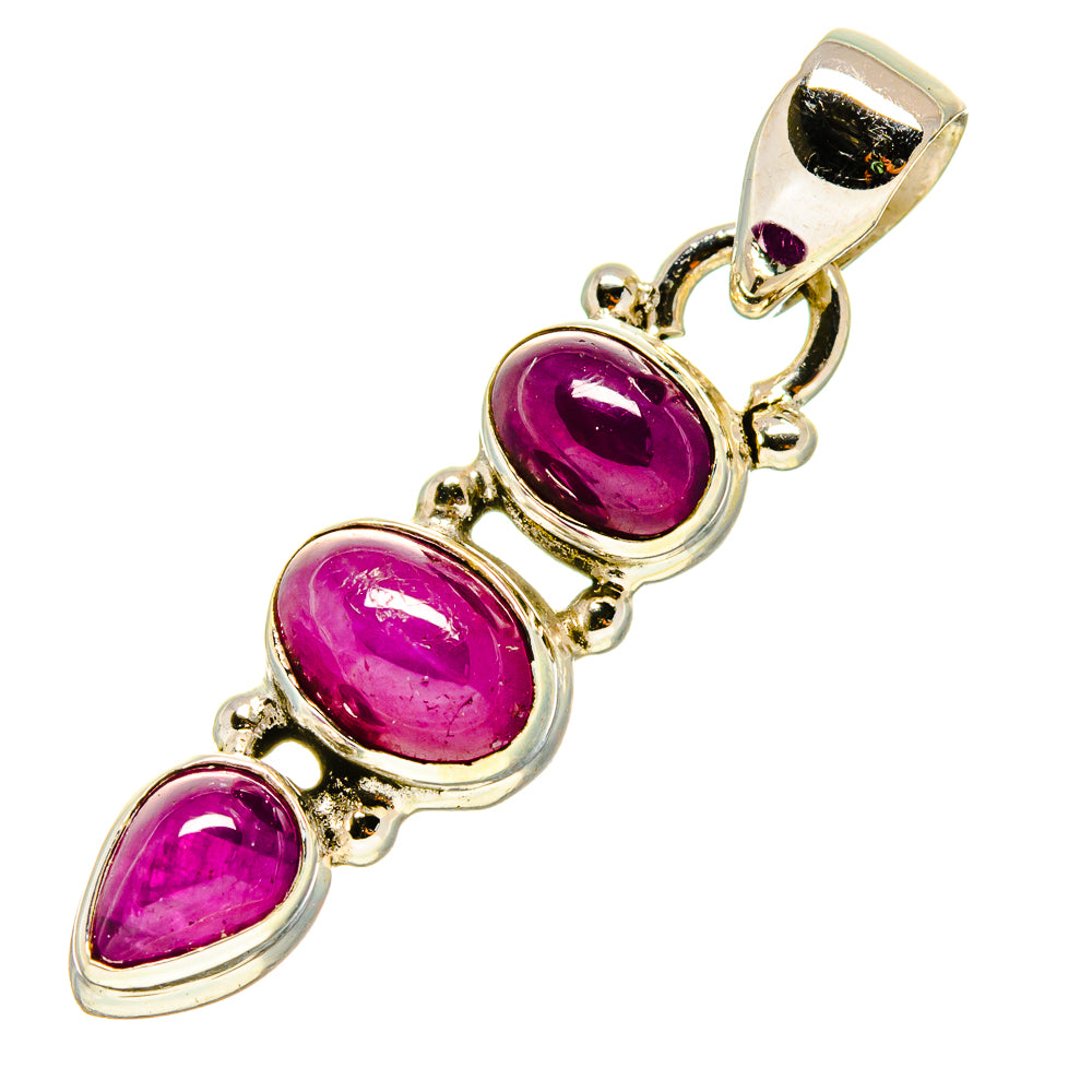 Pink Tourmaline Pendants handcrafted by Ana Silver Co - PD755146