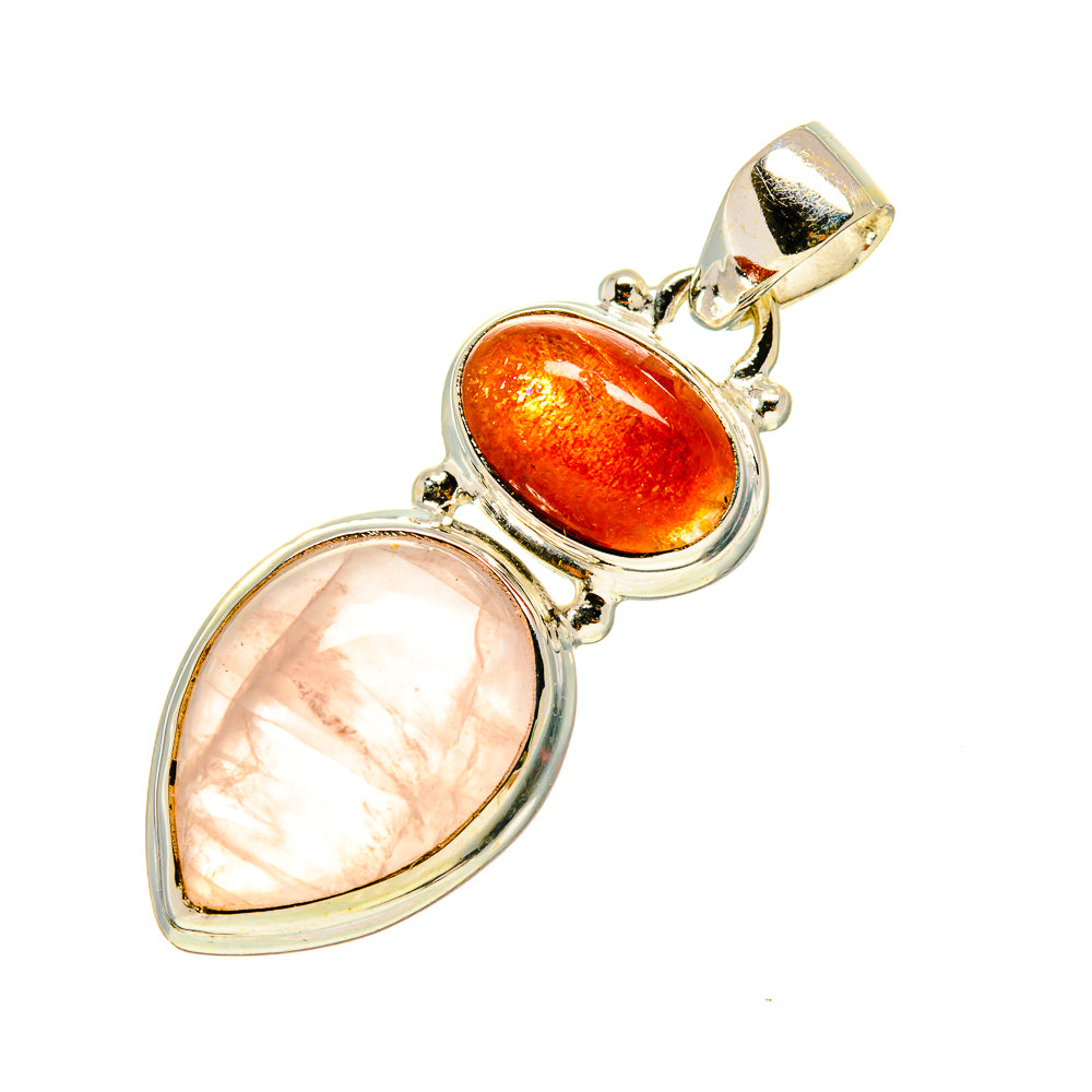 Rose Quartz Pendants handcrafted by Ana Silver Co - PD755188