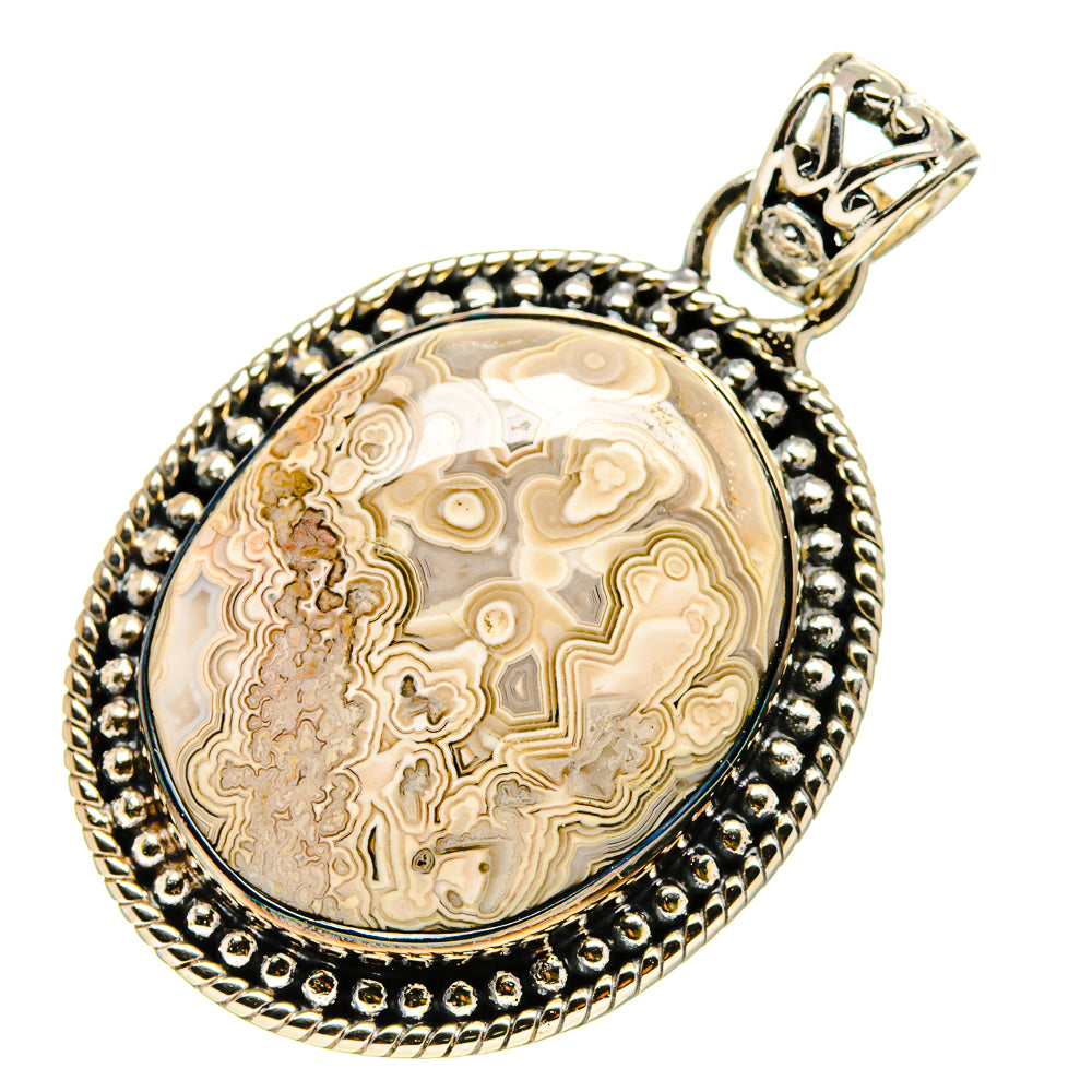 Laguna Lace Agate Pendants handcrafted by Ana Silver Co - PD755339