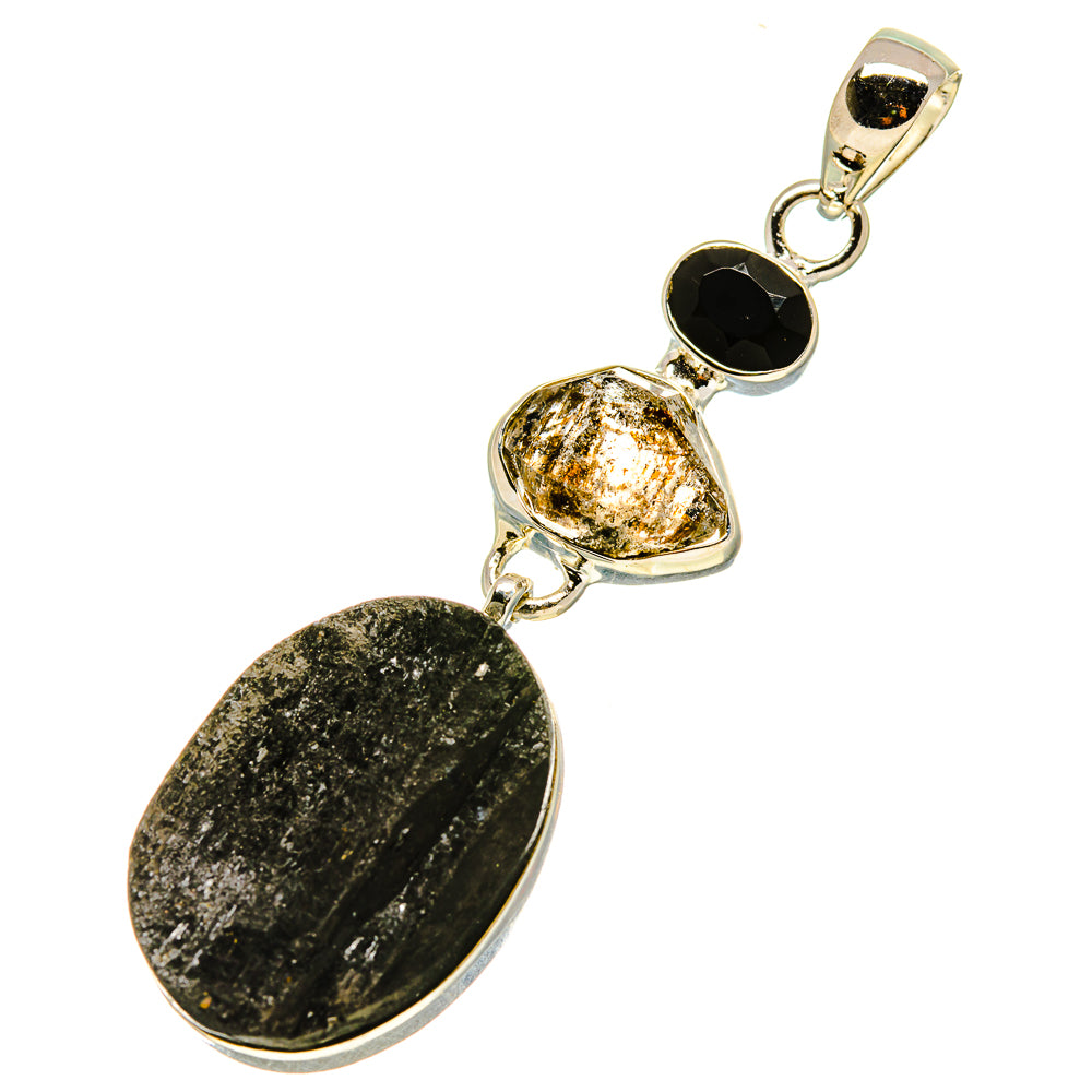 Black Tourmaline Pendants handcrafted by Ana Silver Co - PD755513