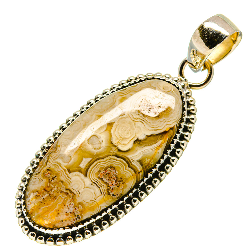 Laguna Lace Agate Pendants handcrafted by Ana Silver Co - PD755528
