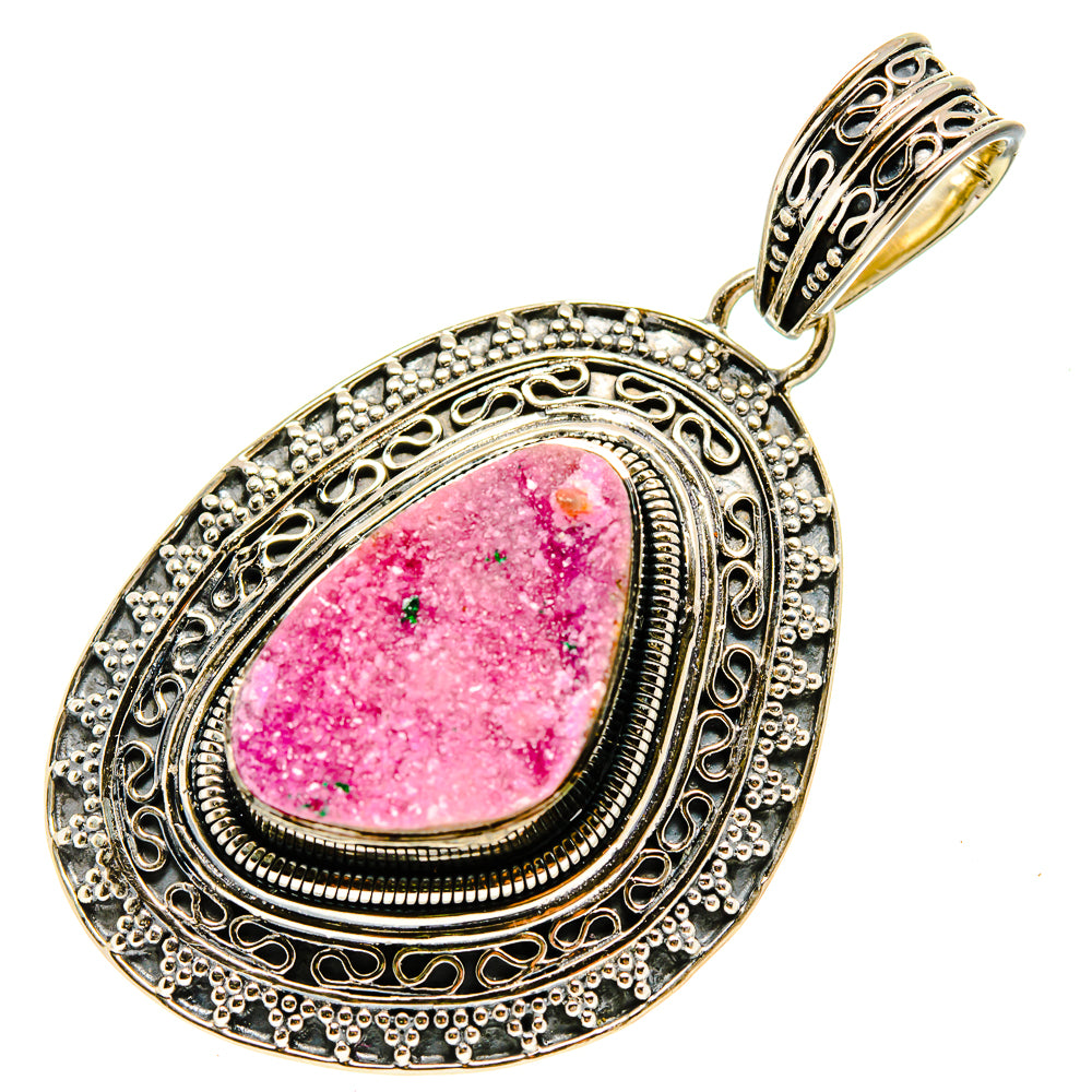 Cobalto Calcite Druzy Pendants handcrafted by Ana Silver Co - PD755611