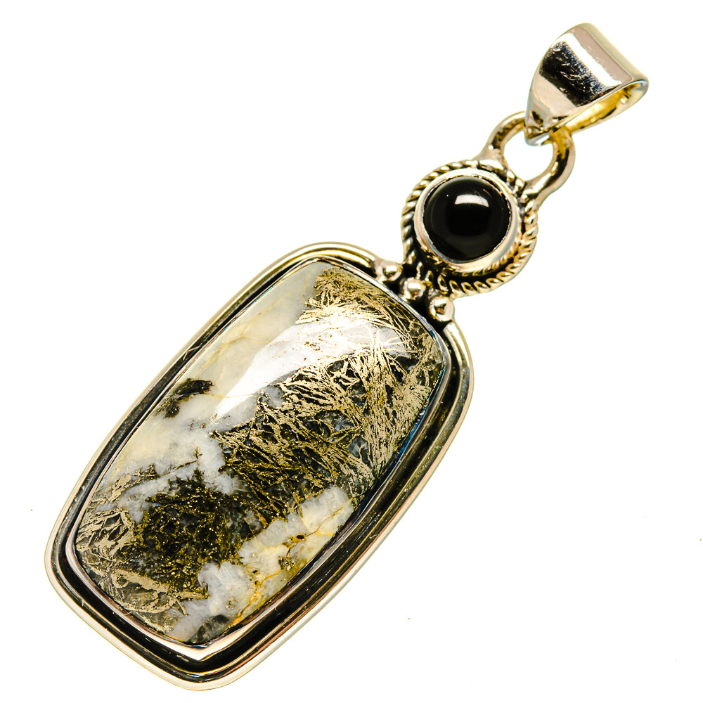 Pyrite Agate Pendants handcrafted by Ana Silver Co - PD755624