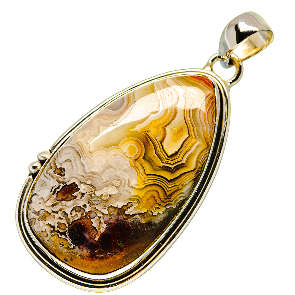 Laguna Lace Agate Pendants handcrafted by Ana Silver Co - PD755849