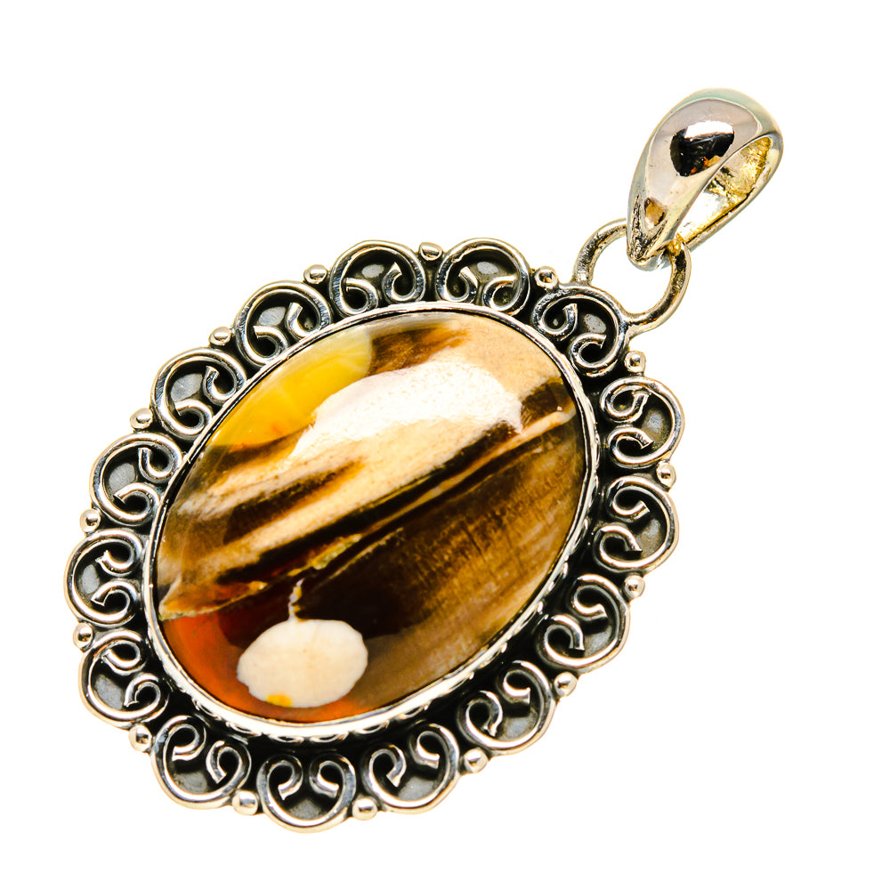 Peanut Wood Jasper Pendants handcrafted by Ana Silver Co - PD755860 - Photo 2
