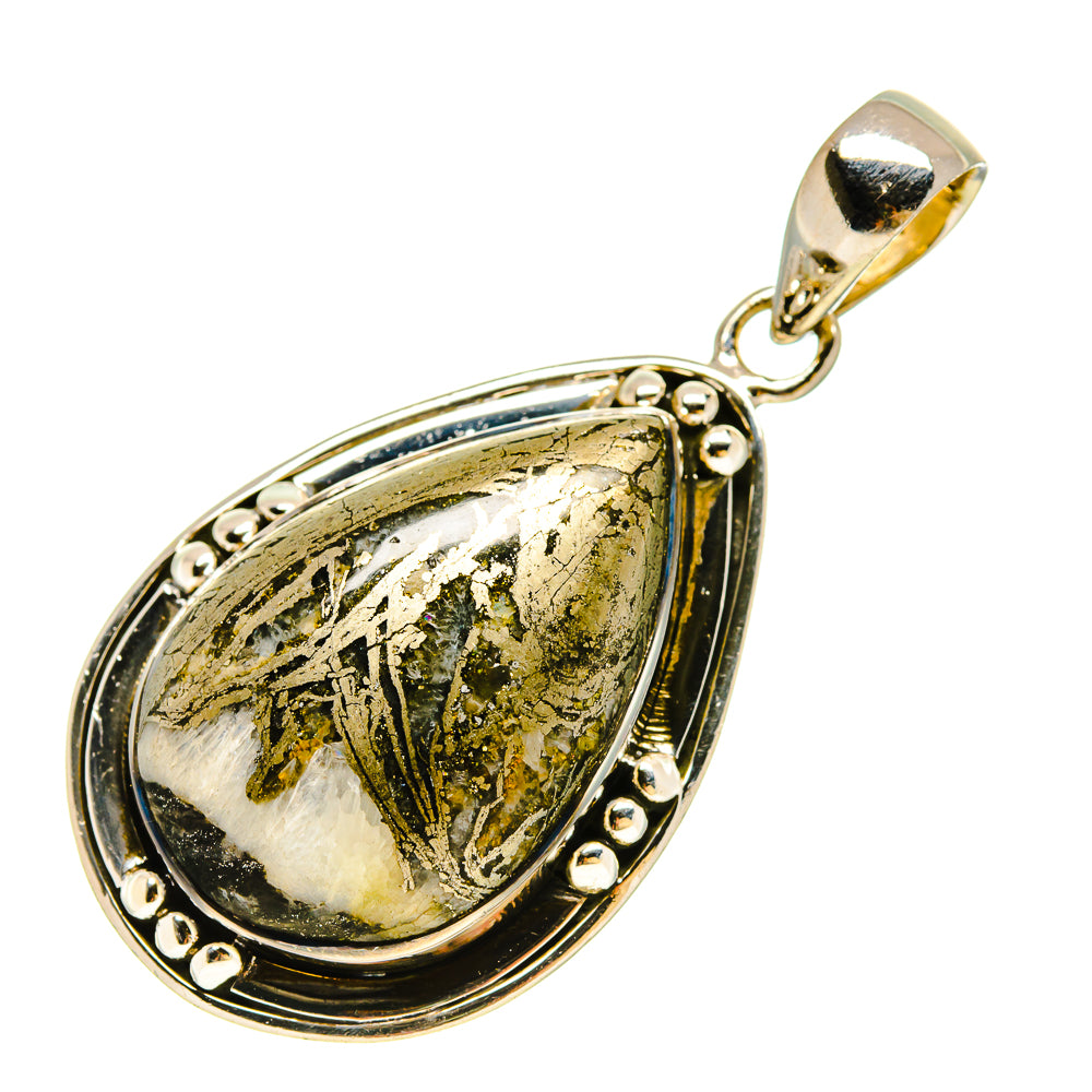 Pyrite Agate Pendants handcrafted by Ana Silver Co - PD755875