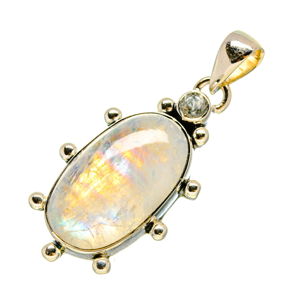 Rainbow Moonstone Pendants handcrafted by Ana Silver Co - PD755911