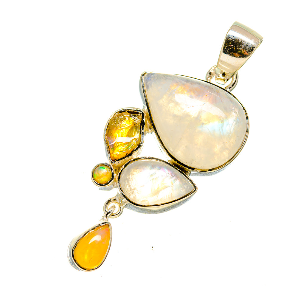 Rainbow Moonstone Pendants handcrafted by Ana Silver Co - PD756123