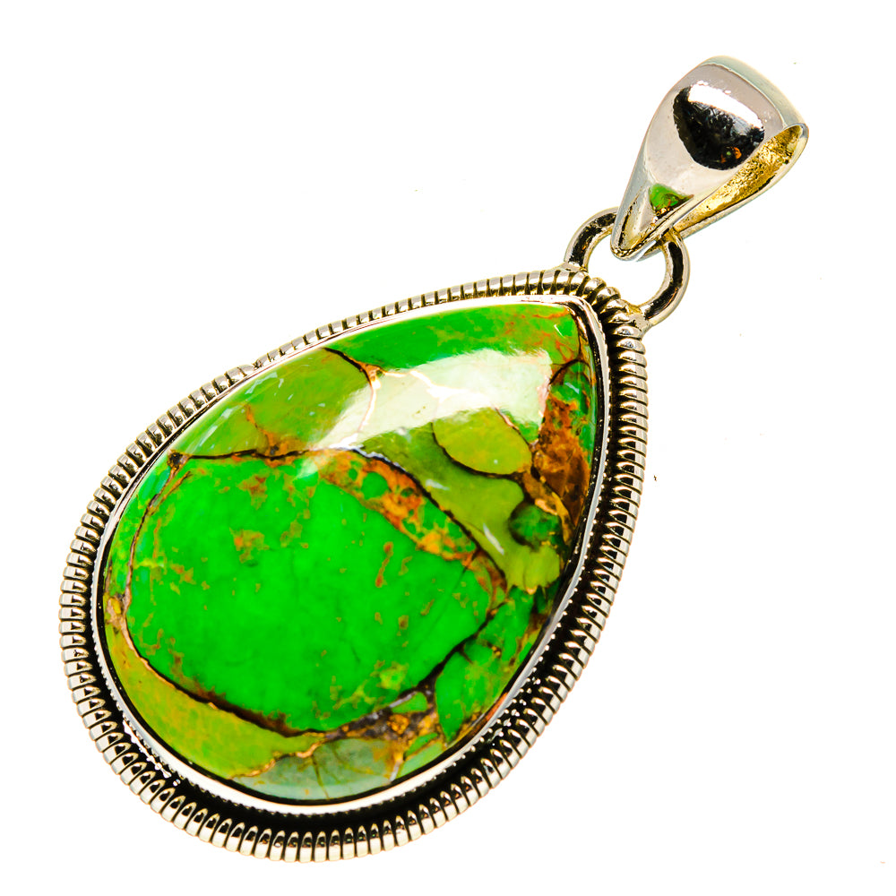 Green Copper Composite Turquoise Pendants handcrafted by Ana Silver Co - PD756151