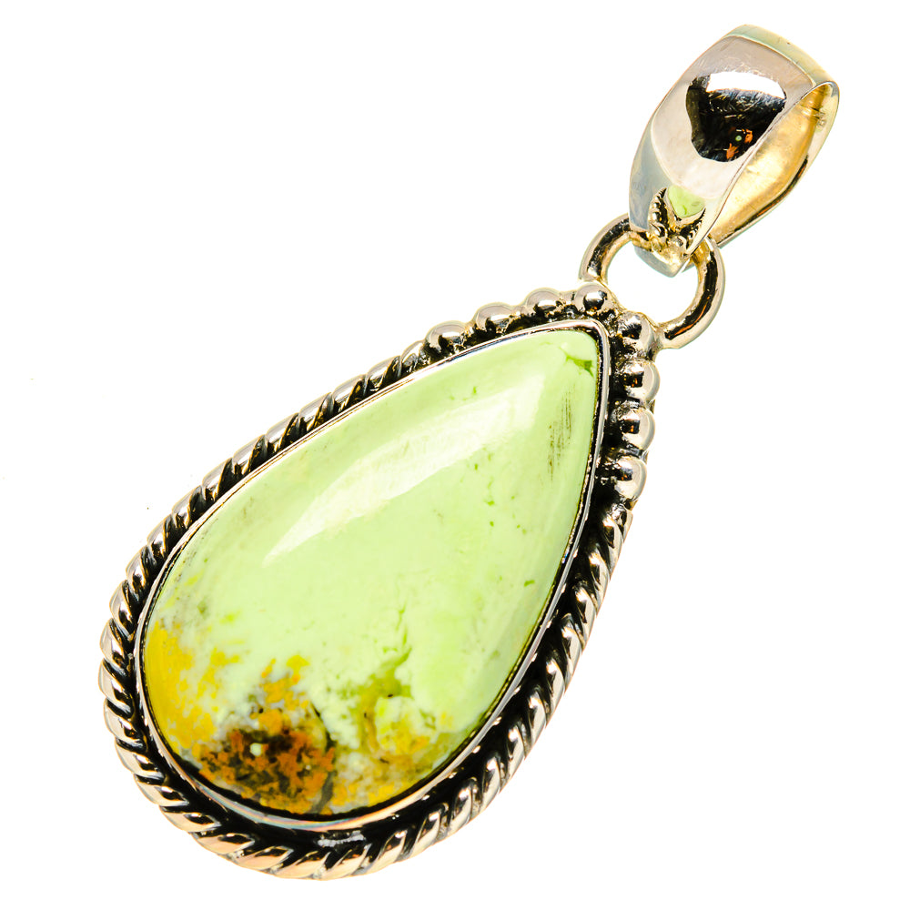 Lemon Chrysoprase Pendants handcrafted by Ana Silver Co - PD756197