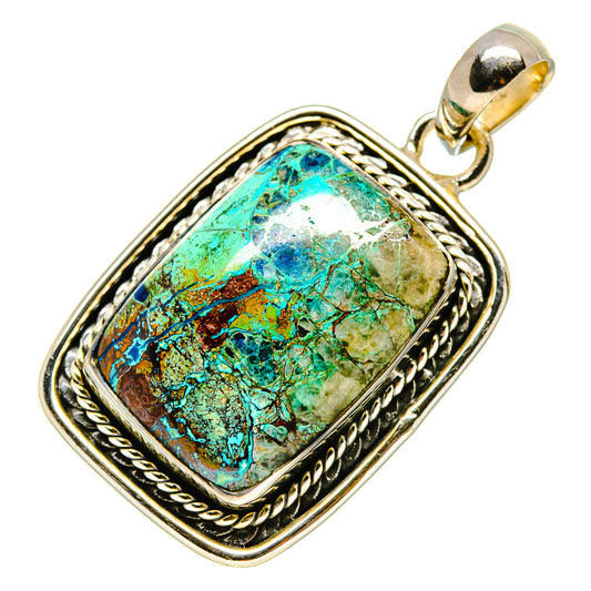 Chrysocolla Pendants handcrafted by Ana Silver Co - PD756380