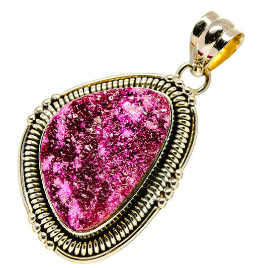 Cobalto Calcite Druzy Pendants handcrafted by Ana Silver Co - PD756417