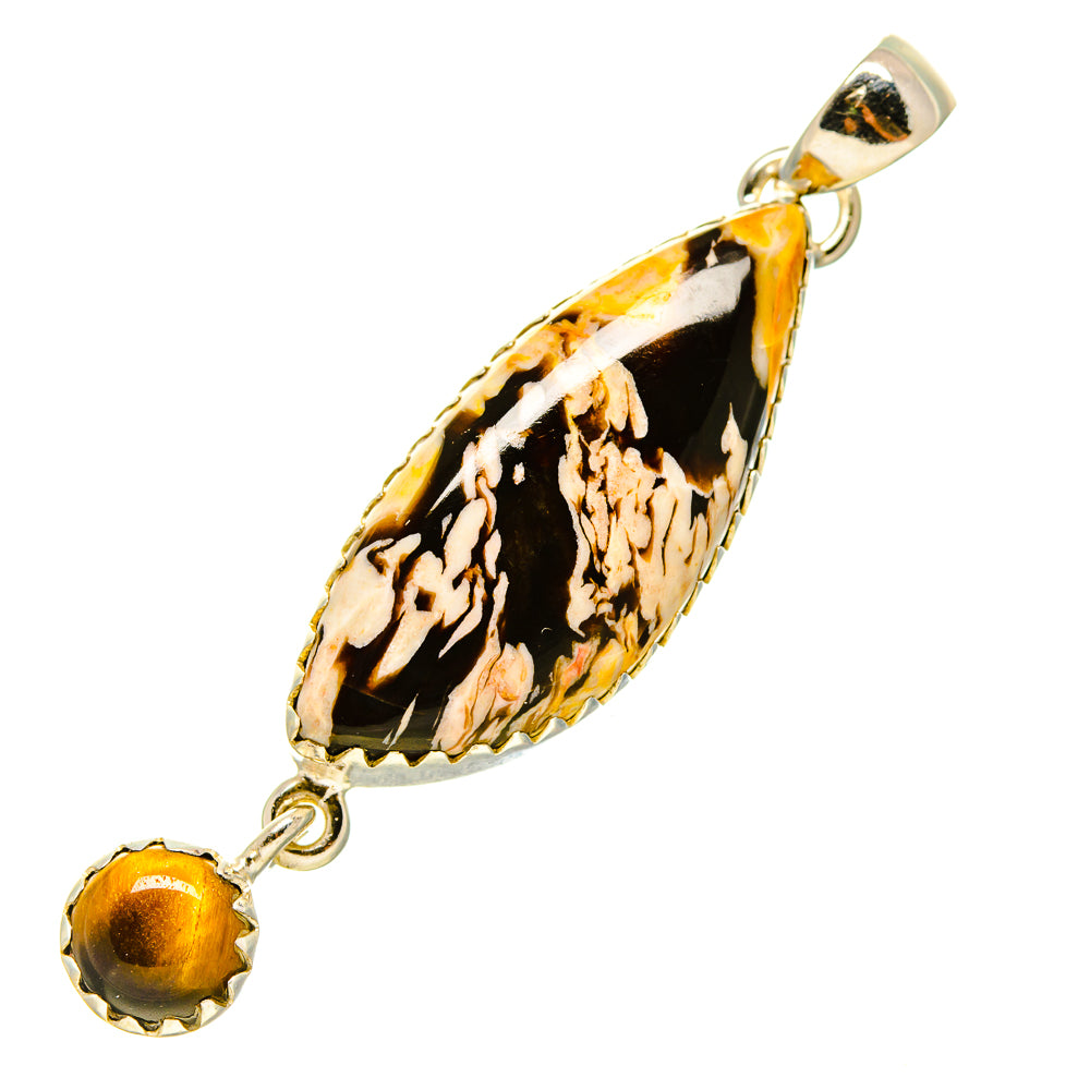 Peanut Wood Jasper Pendants handcrafted by Ana Silver Co - PD756475
