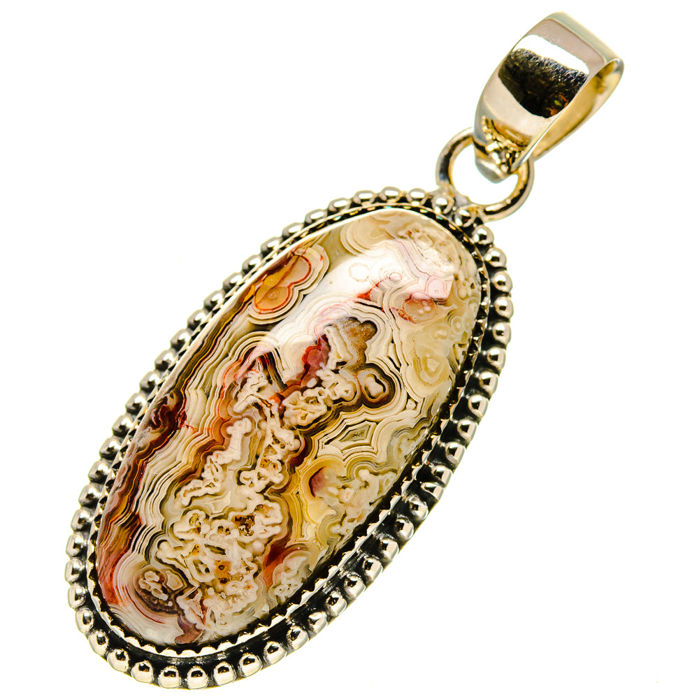Laguna Lace Agate Pendants handcrafted by Ana Silver Co - PD756524