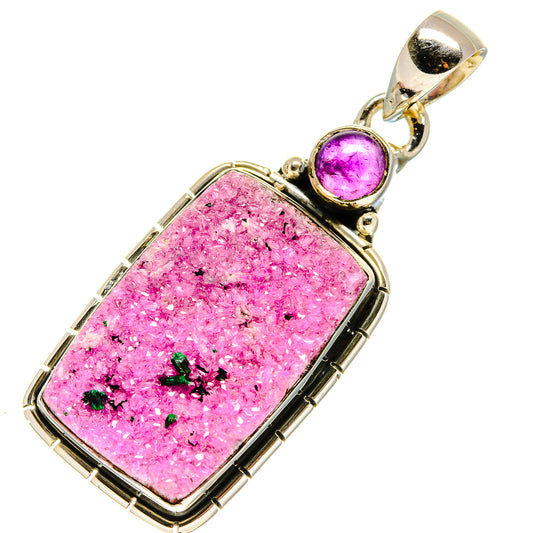 Cobalto Calcite Druzy Pendants handcrafted by Ana Silver Co - PD756600