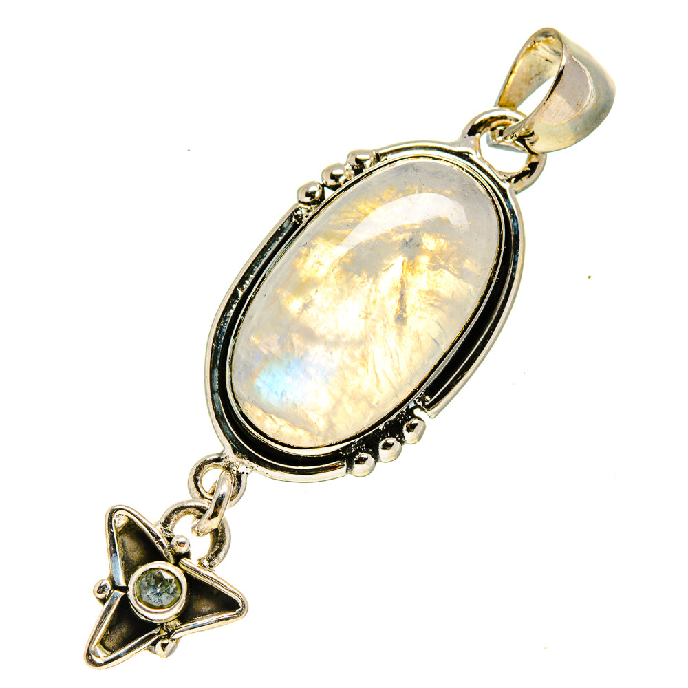 Rainbow Moonstone Pendants handcrafted by Ana Silver Co - PD756638