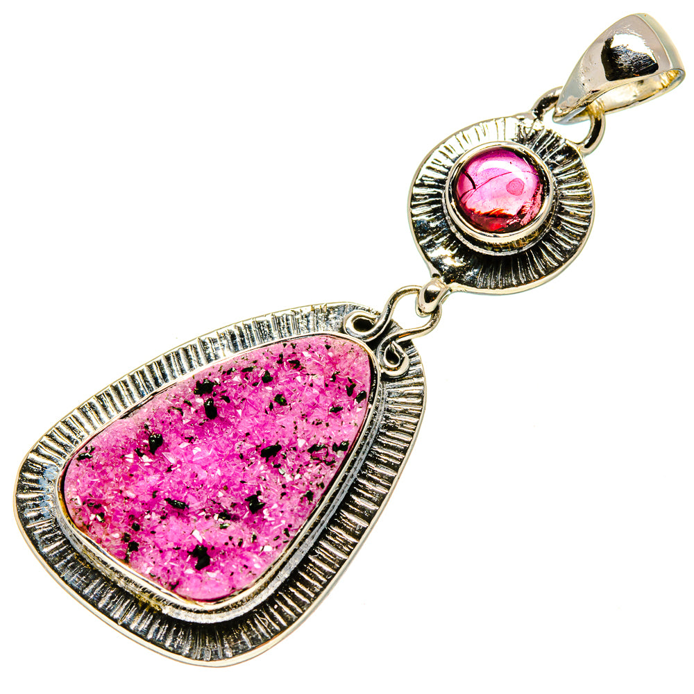 Cobalto Calcite Druzy Pendants handcrafted by Ana Silver Co - PD756658