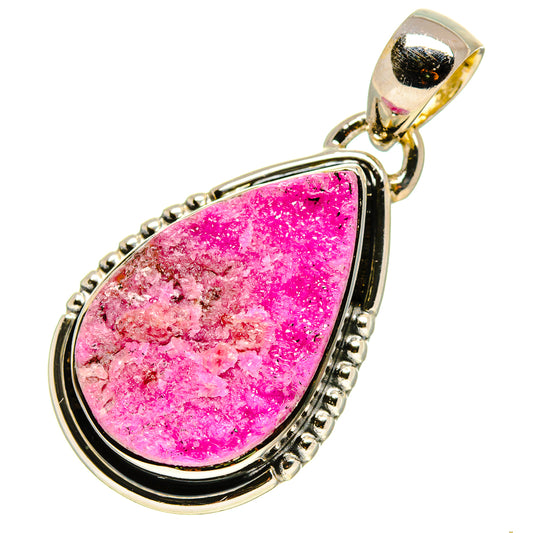 Cobalto Calcite Druzy Pendants handcrafted by Ana Silver Co - PD756700
