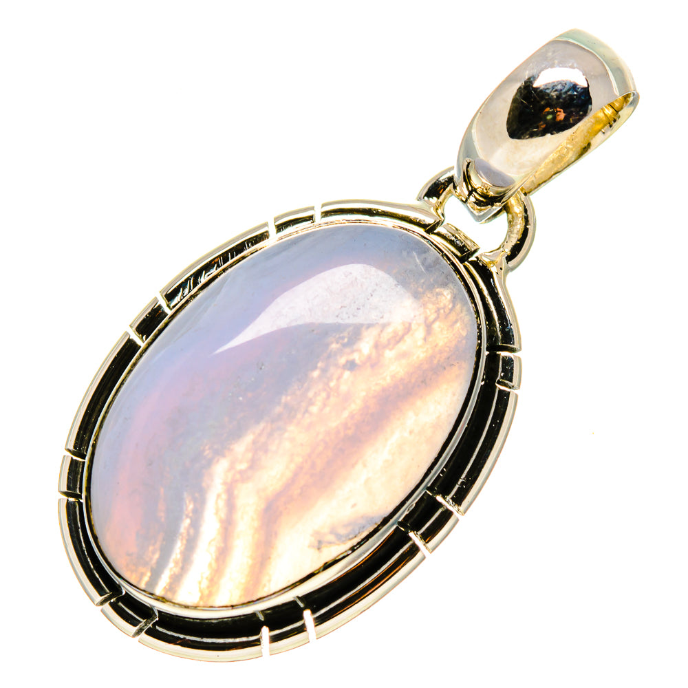 Blue Lace Agate Pendants handcrafted by Ana Silver Co - PD756704