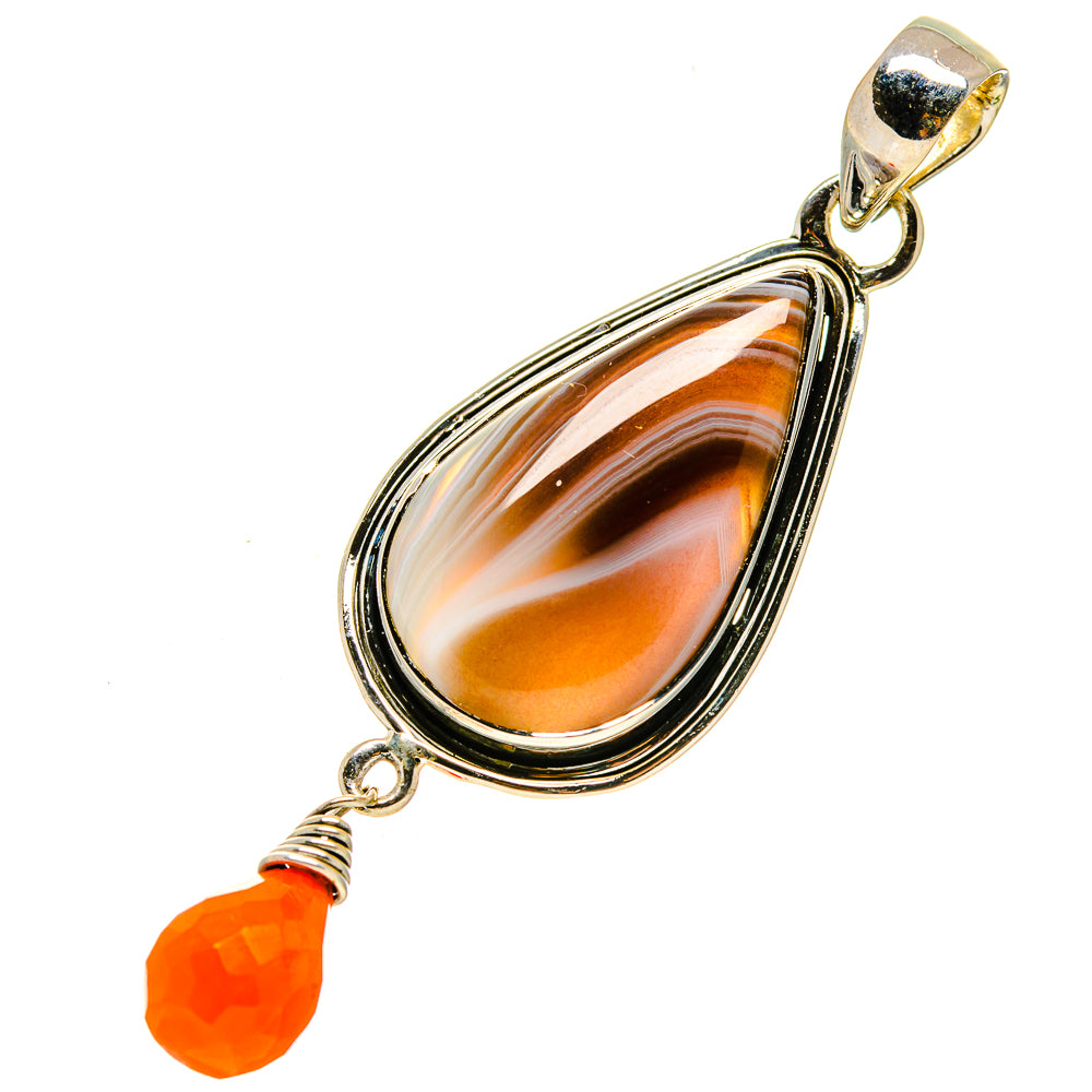 Botswana Agate Pendants handcrafted by Ana Silver Co - PD756735