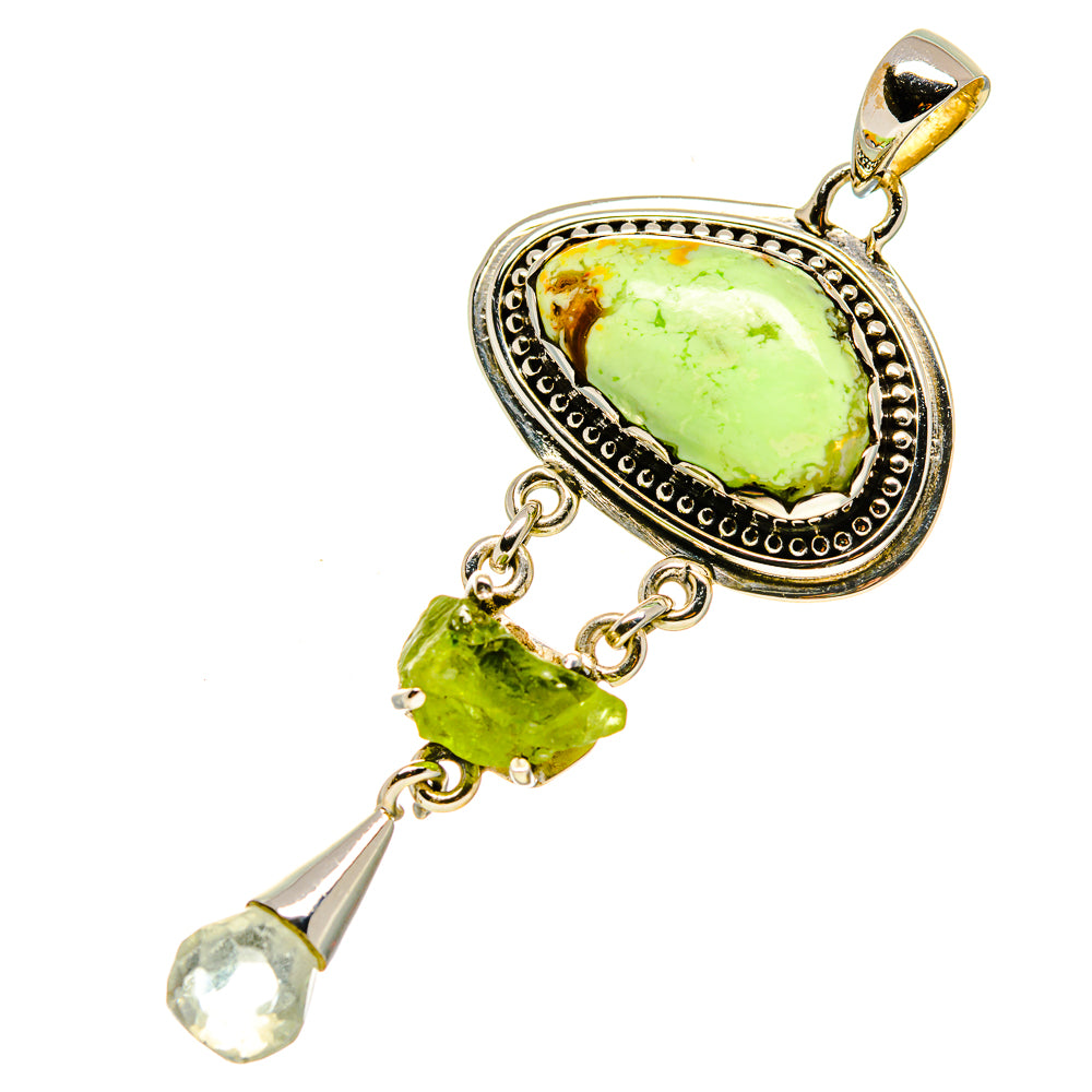 Lemon Chrysoprase Pendants handcrafted by Ana Silver Co - PD756737