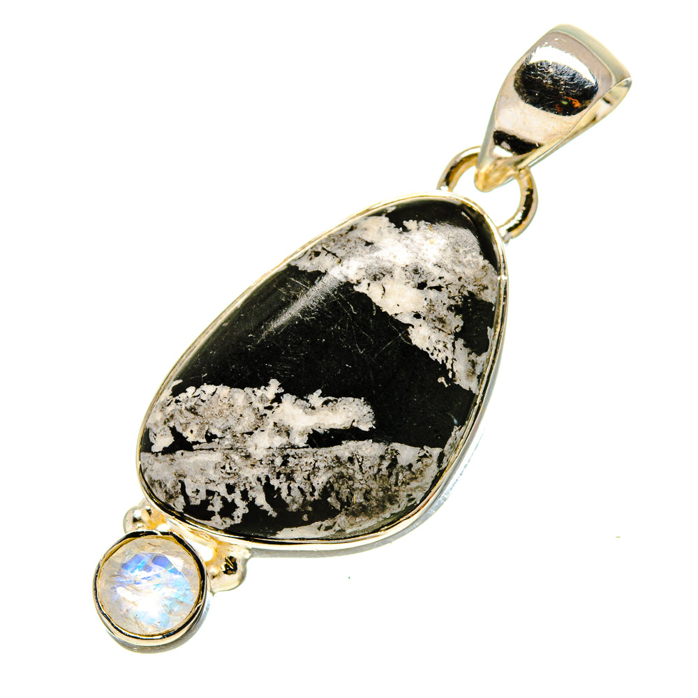 Chrysanthemum Stone Pendants handcrafted by Ana Silver Co - PD756821