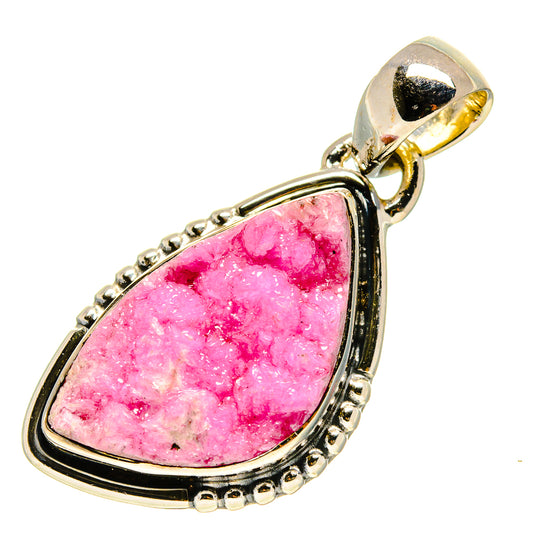 Cobalto Calcite Druzy Pendants handcrafted by Ana Silver Co - PD756823