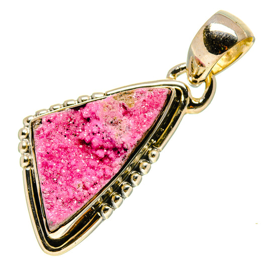 Cobalto Calcite Druzy Pendants handcrafted by Ana Silver Co - PD756824