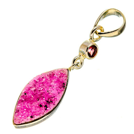Cobalto Calcite Druzy Pendants handcrafted by Ana Silver Co - PD756842
