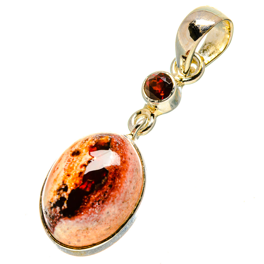Mexican Fire Opal Pendants handcrafted by Ana Silver Co - PD756844