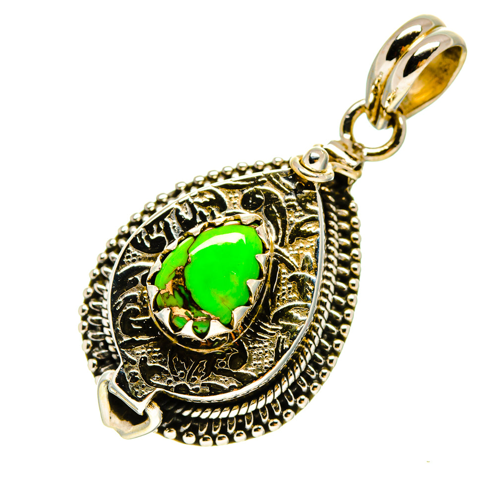 Green Copper Composite Turquoise Pendants handcrafted by Ana Silver Co - PD756899