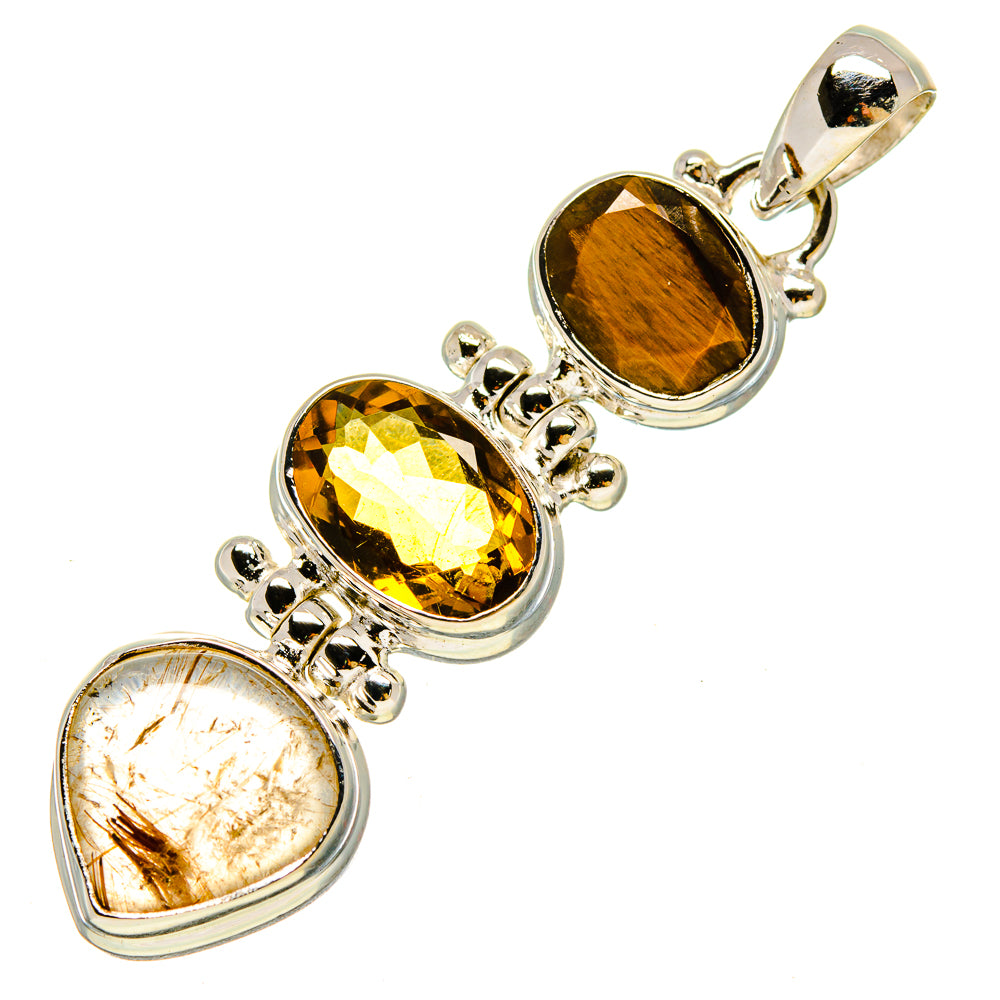 Rutilated Quartz Pendants handcrafted by Ana Silver Co - PD756925
