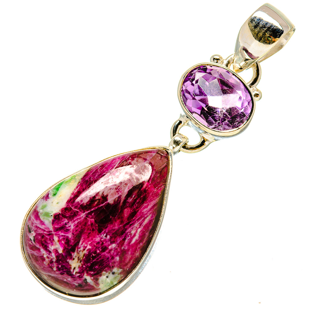 Ruby Zoisite Pendants handcrafted by Ana Silver Co - PD756936