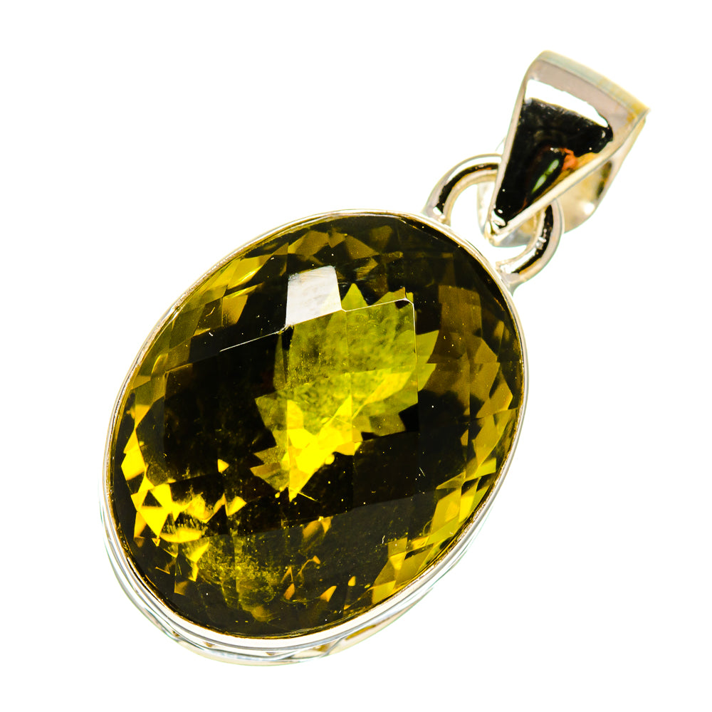 Olive Quartz Pendants handcrafted by Ana Silver Co - PD756959