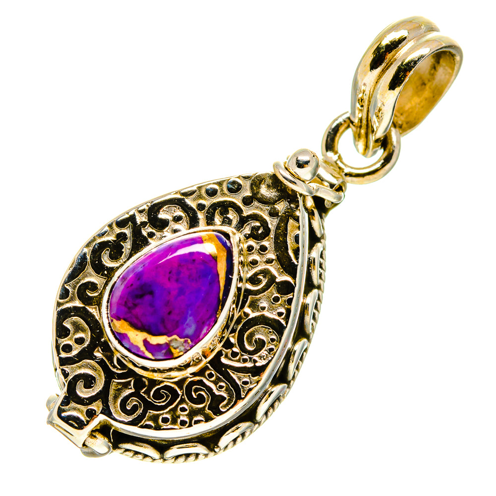 Purple Copper Composite Turquoise Pendants handcrafted by Ana Silver Co - PD756967