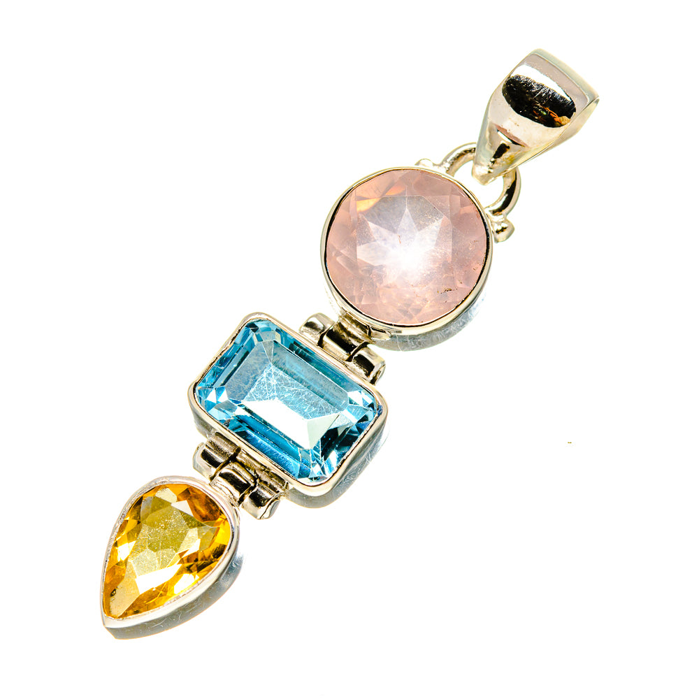 Rose Quartz Pendants handcrafted by Ana Silver Co - PD756989