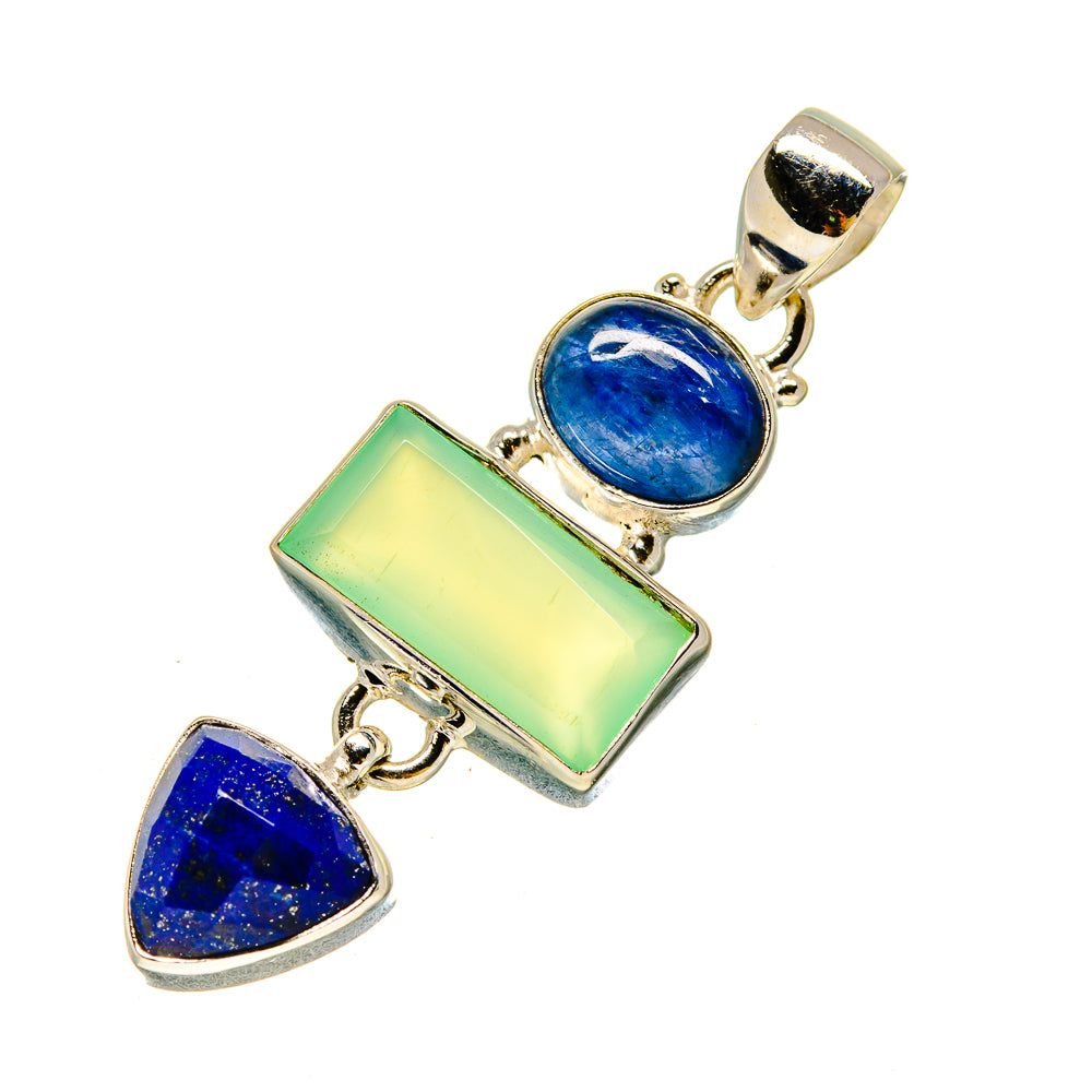 Aqua Chalcedony Pendants handcrafted by Ana Silver Co - PD757005