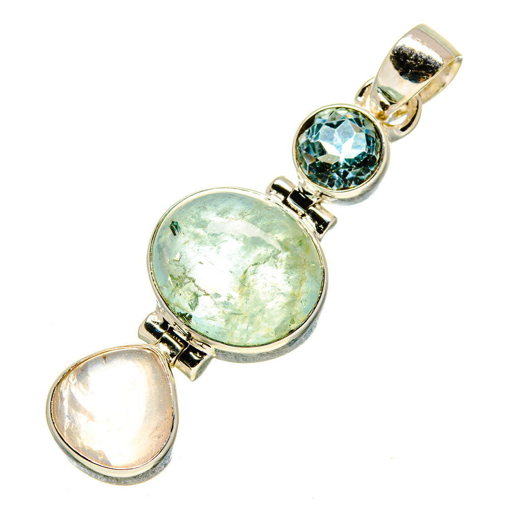 Aquamarine Pendants handcrafted by Ana Silver Co - PD757124