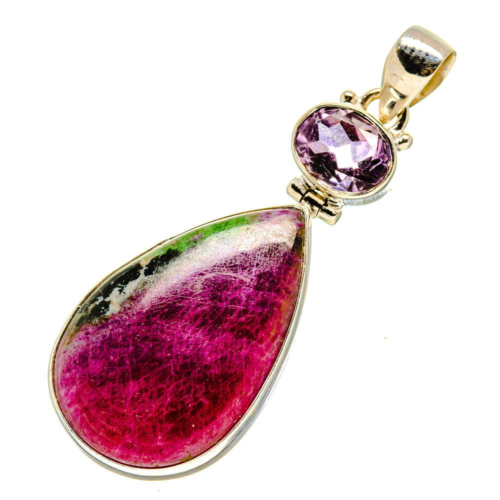 Ruby Zoisite Pendants handcrafted by Ana Silver Co - PD757150