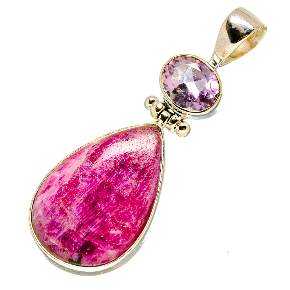 Ruby Zoisite Pendants handcrafted by Ana Silver Co - PD757269