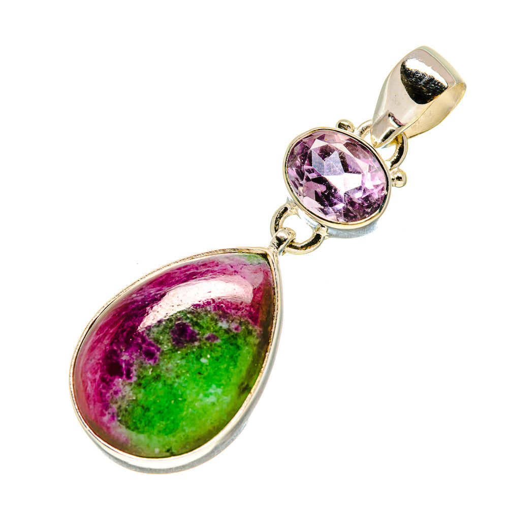 Ruby Zoisite Pendants handcrafted by Ana Silver Co - PD757285