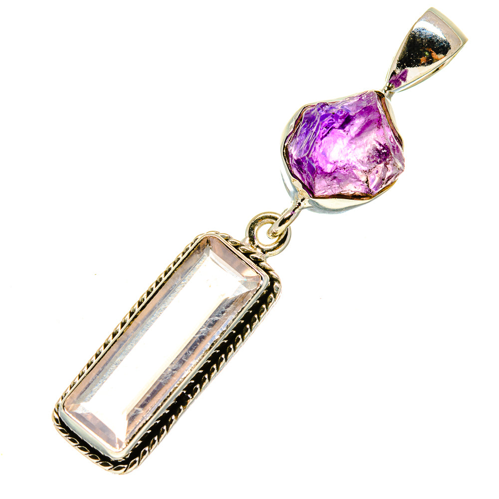 Rose Quartz Pendants handcrafted by Ana Silver Co - PD757323