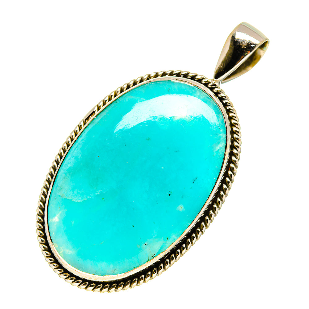 Peruvian Amazonite Pendants handcrafted by Ana Silver Co - PD757325